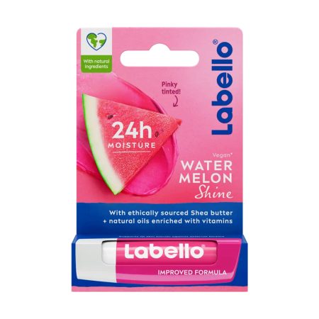 بالم لب لبلو LABELLO مدل WATERMELON SHINE با رایحه هندوانه 🍉 | حجم 4.8 گرم | سری جدید اصل آلمان با کیفیت عالی